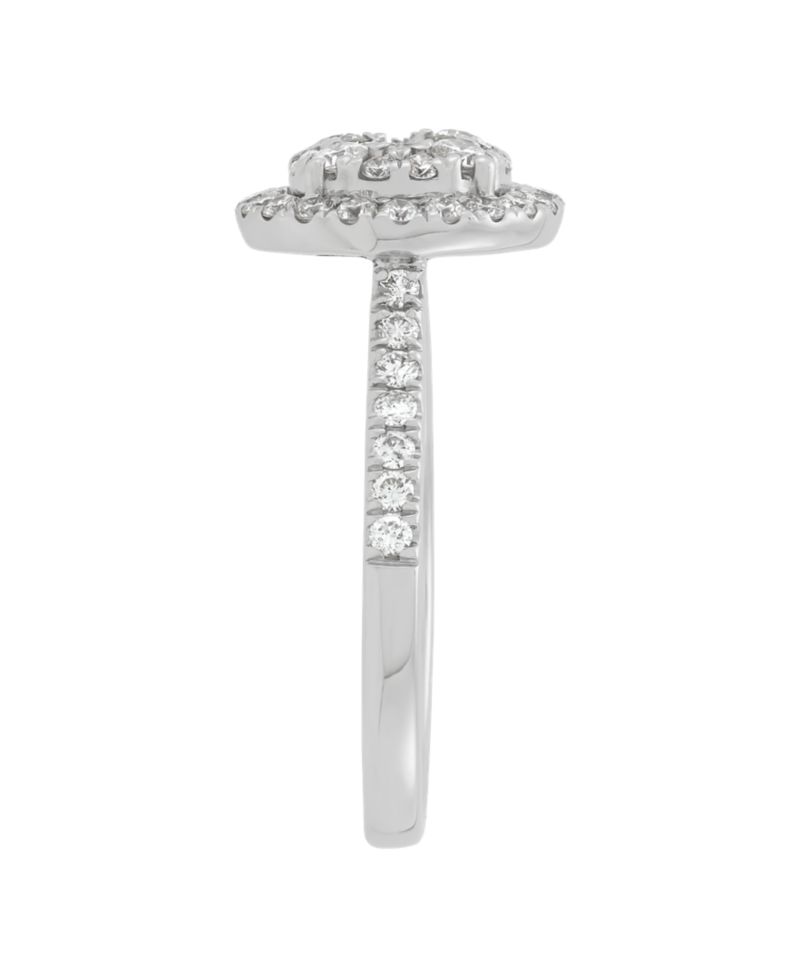 Macy's Diamond Cluster Engagement Ring (1 ct. t.w.) in 10k White Gold
