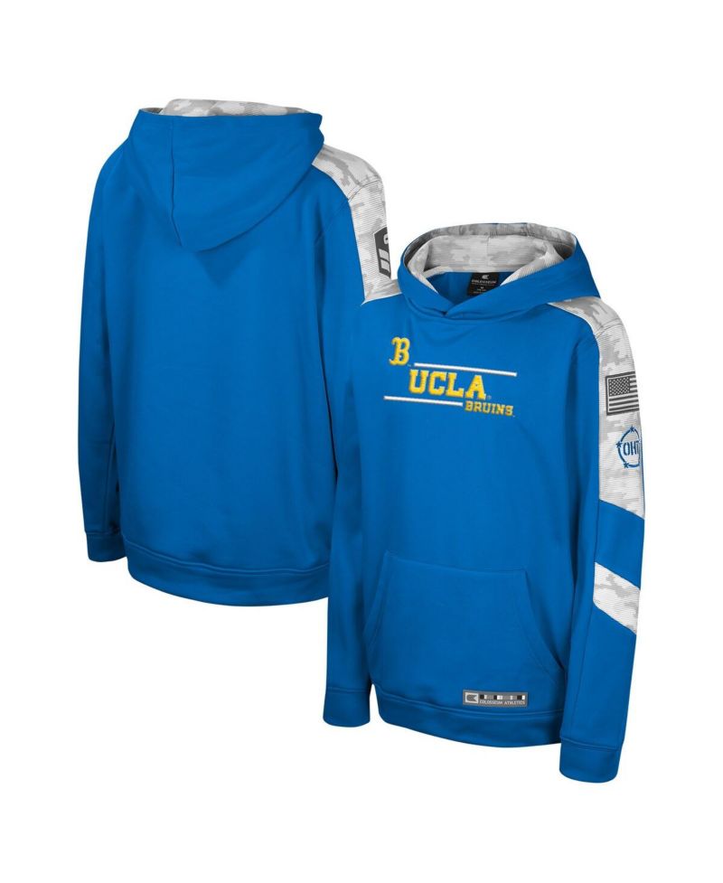 Big Boys and Girls Blue UCLA Bruins OHT Appreciation Cyclone Digital Camo Pullover Hoodie