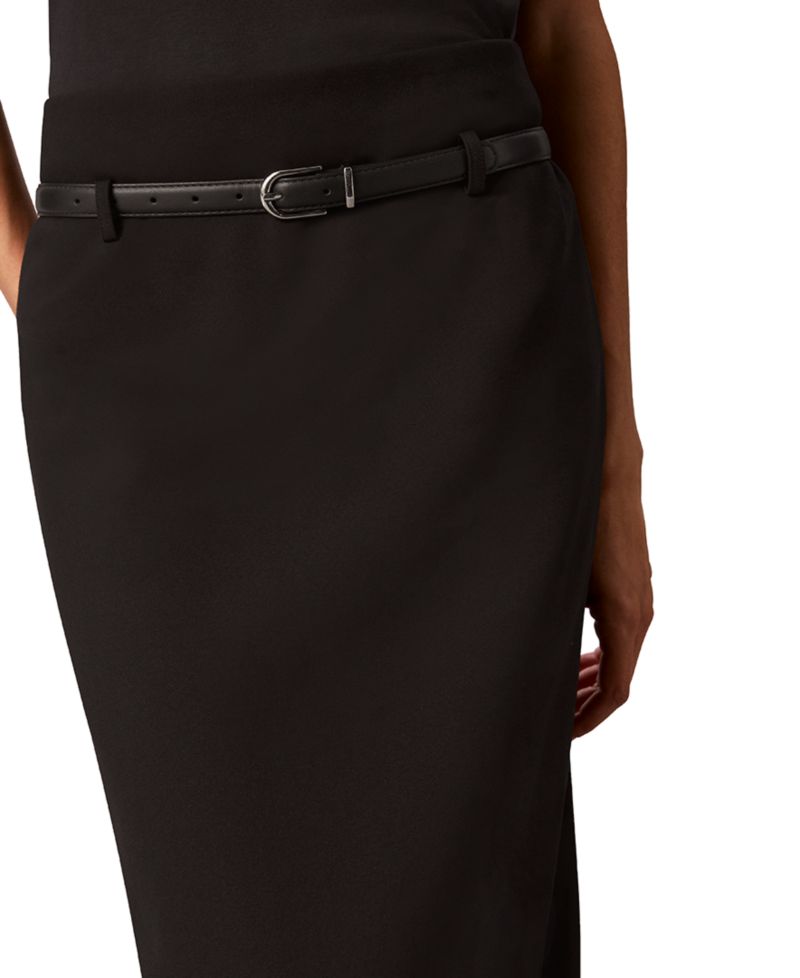 Petite Belted Pencil Skirt