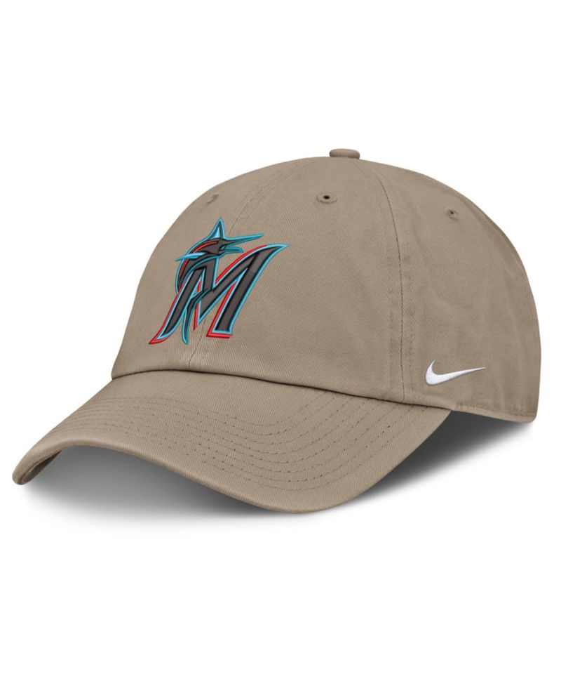 Men's Khaki Miami Marlins Celebrating America's 250th Club Adjustable Hat