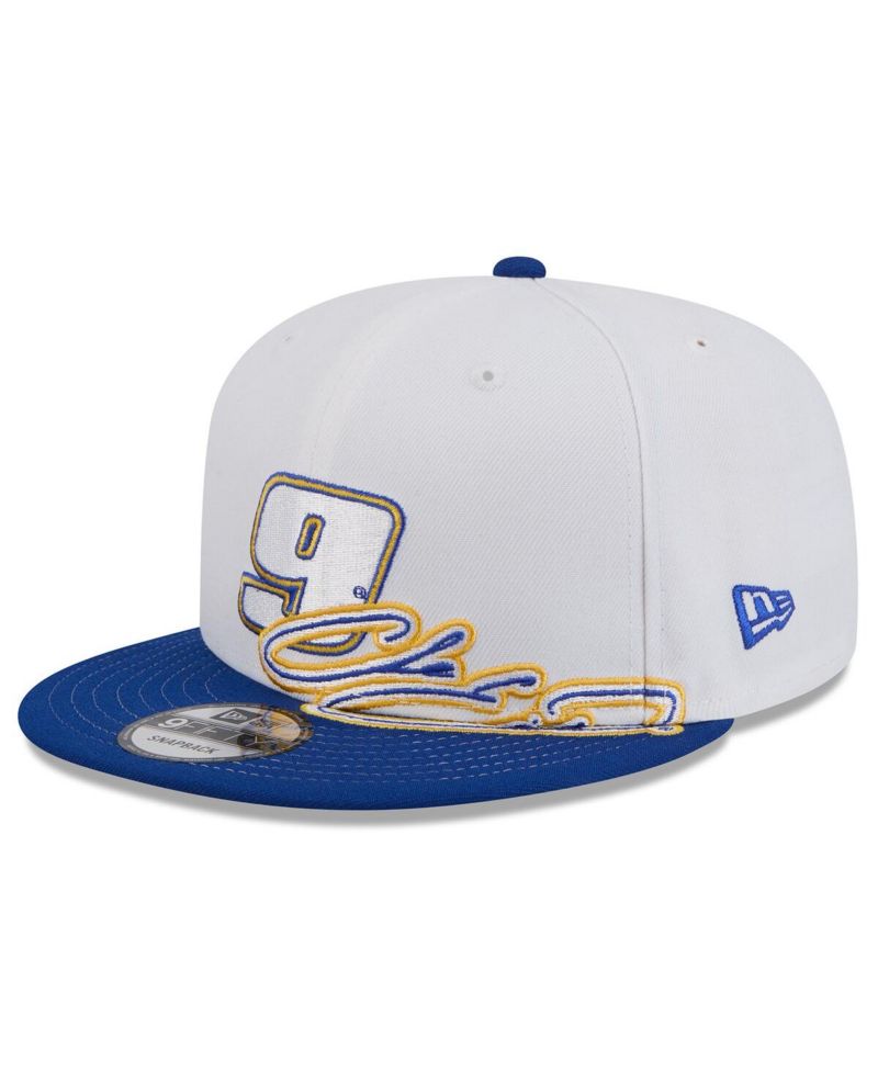 Men's White/Blue Chase Elliott 9FIFTY Snapback Hat