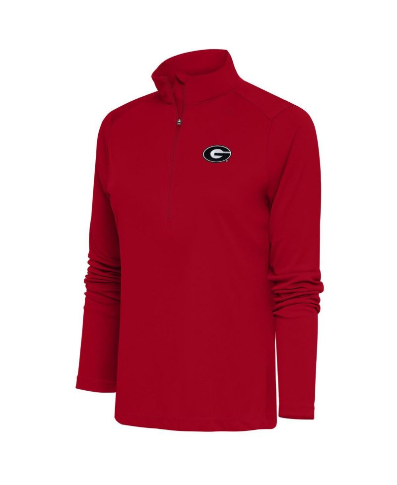 Women's Red Georgia Bulldogs Tribute Half-Zip Pullover Sweatshirt