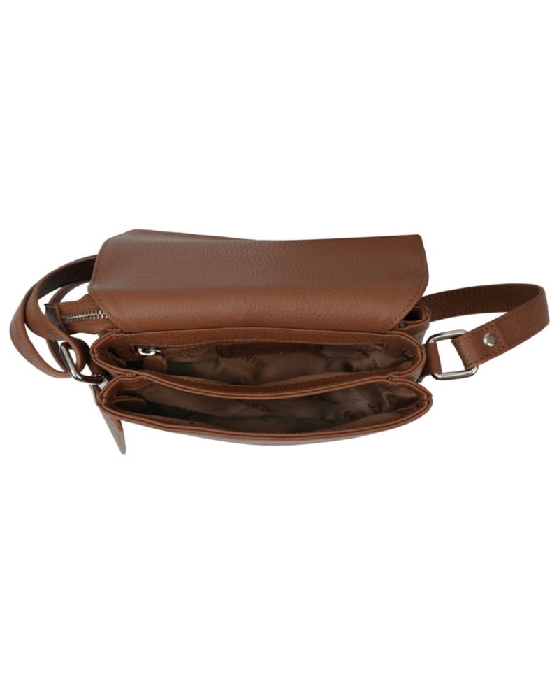 Pebble Leather Connie Crossbody Handbag