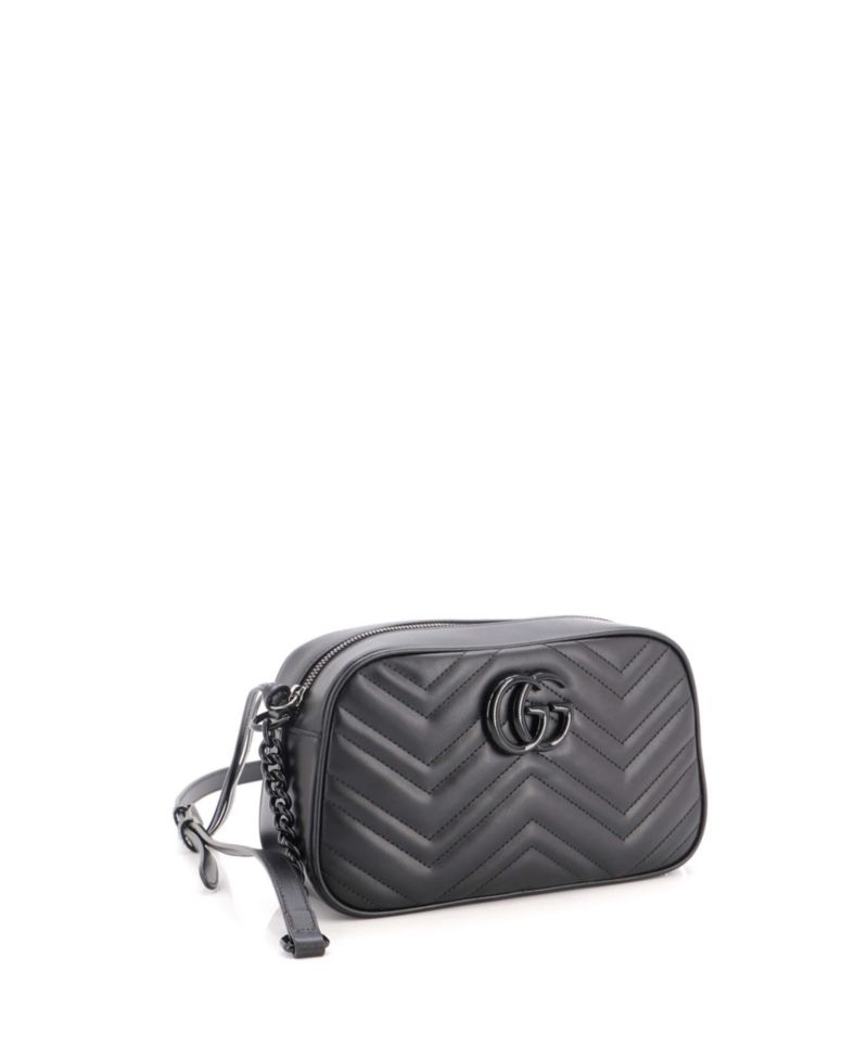 Small GG Marmont Monochrome Shoulder Bag Matelasse Leather