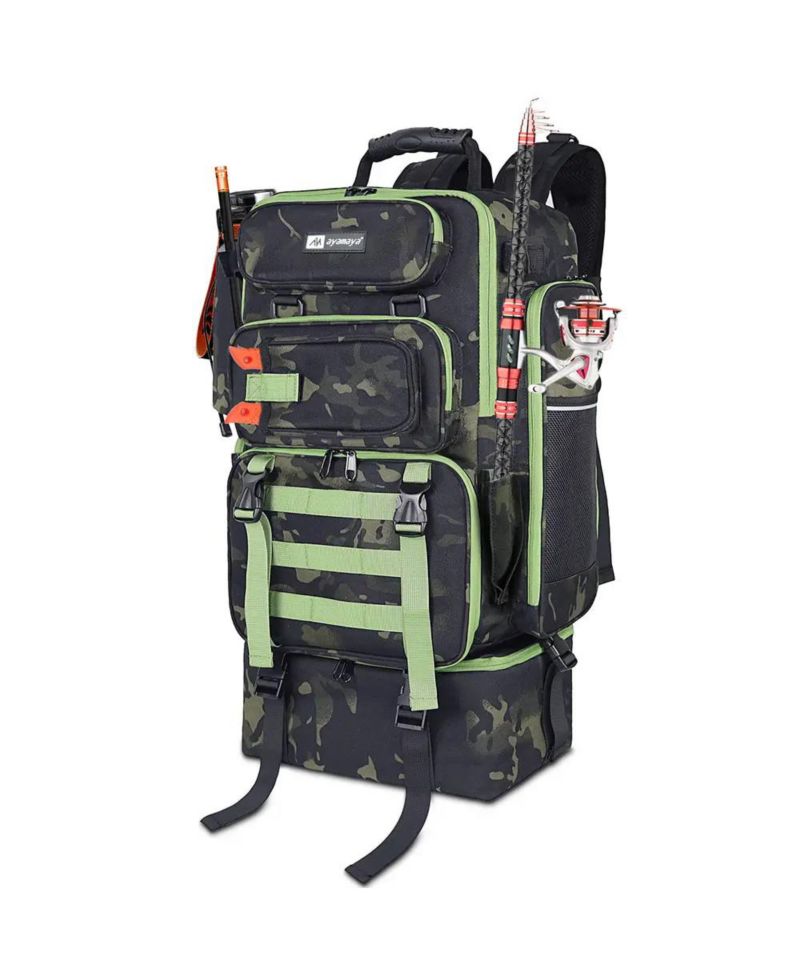 TackleChill Pro 2-in-1 Fishing Backpack with Cooler – 45L Tackle Storage, Built for Organized Outdoor Getaways