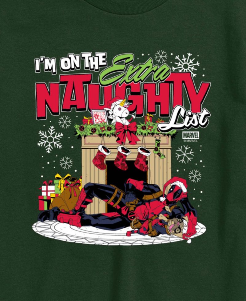 Men's Marvel Deadpool Extra Naughty Short-Sleeve Graphic T-Shirt