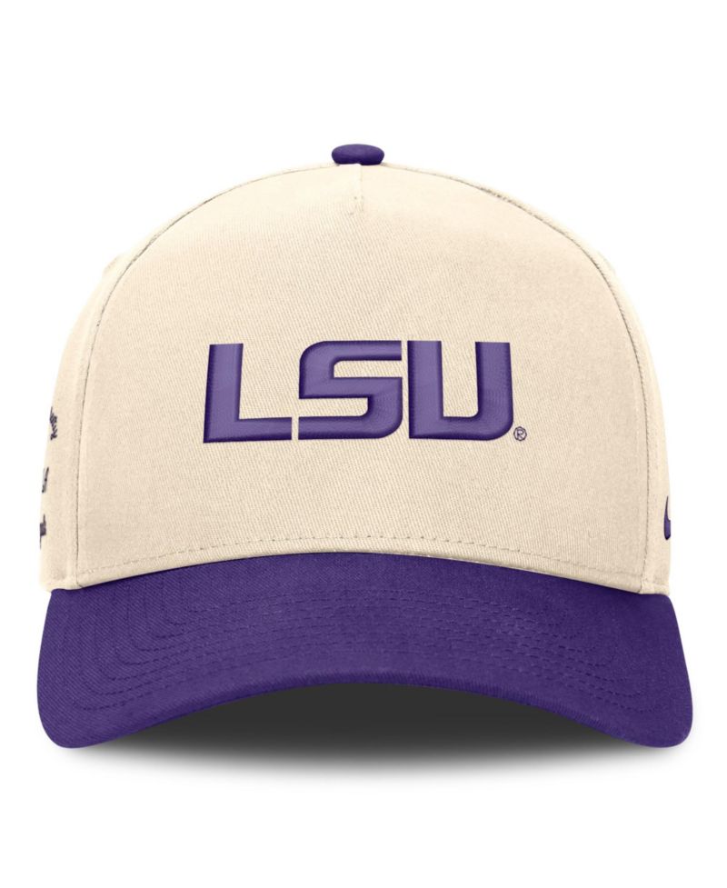 Men's and Women's Natural/Purple LSU Tigers Campus Prep Rise Adjustable Hat