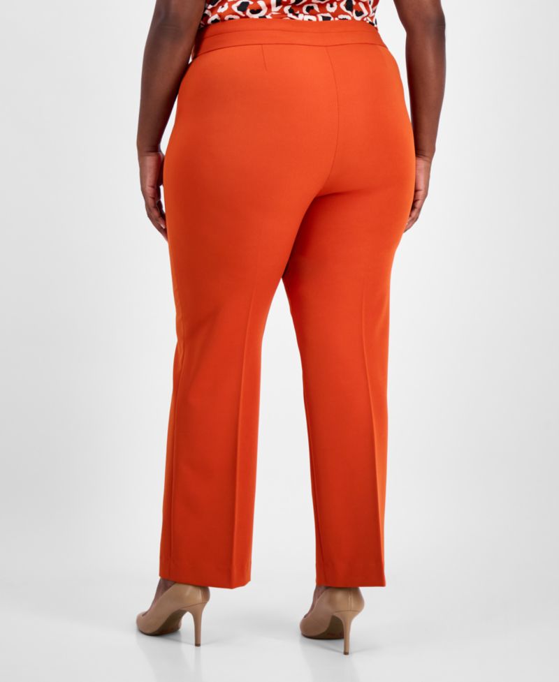 ASL Plus Size Mid-Rise Bell-Bottom Pants