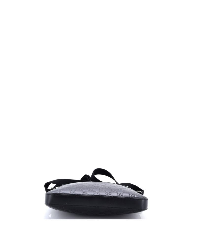 Medium Signature Zip Messenger Bag Guccissima Leather