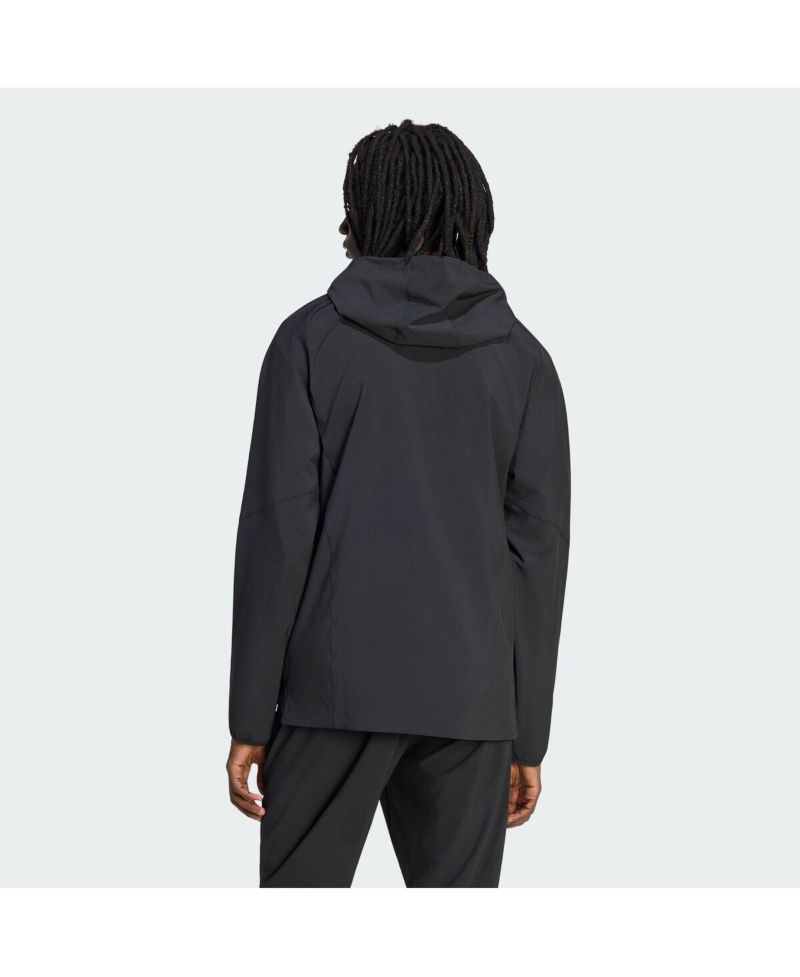 Men's Black LAFC Tiro Travel Full-Zip Hooded Windbreaker
