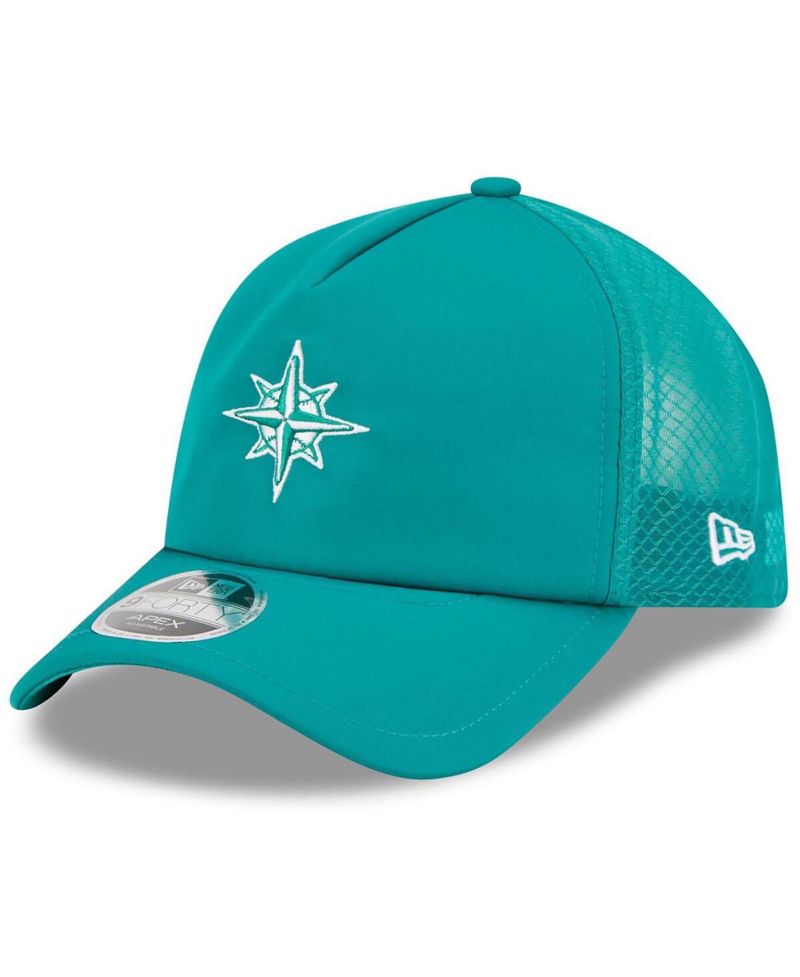 Men's Teal Seattle Mariners 2026 Batting Practice Alternate Apex 9FORTY Adjustable Hat