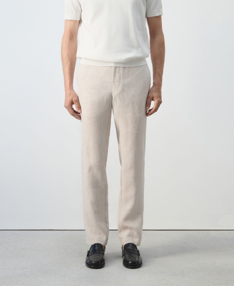 Men's Slim-Fit Linen Pants