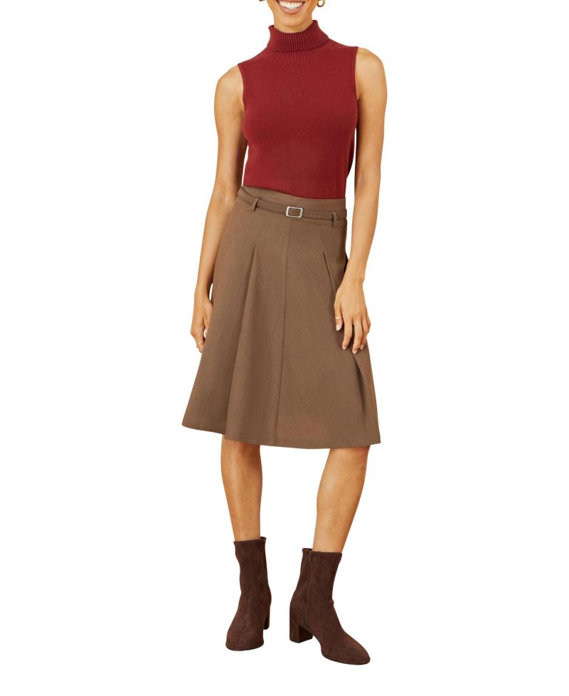 Women's Pleated Midi Skirt