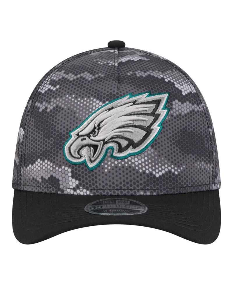 Men's Black Philadelphia Eagles Camo A-Frame 39THIRTY Flex Hat