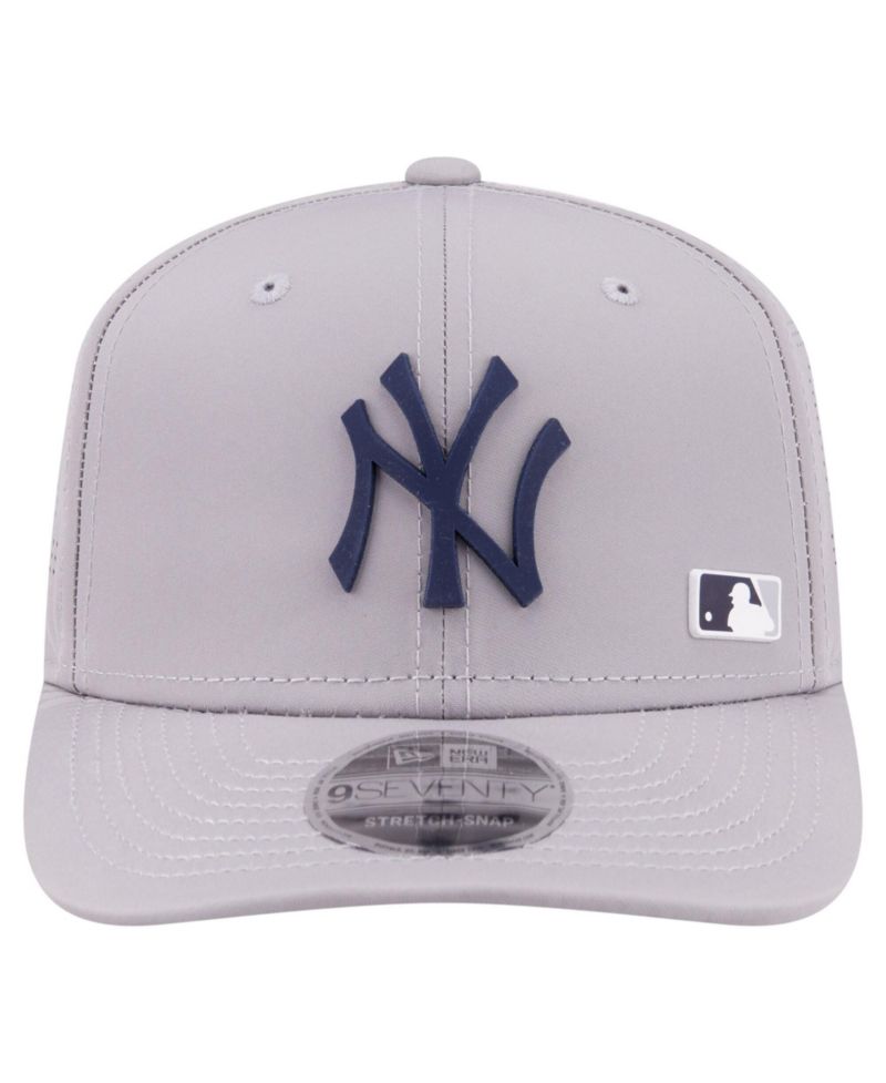 Men's Gray New York Yankees Laser Perforated 9SEVENTY Adjustable Hat