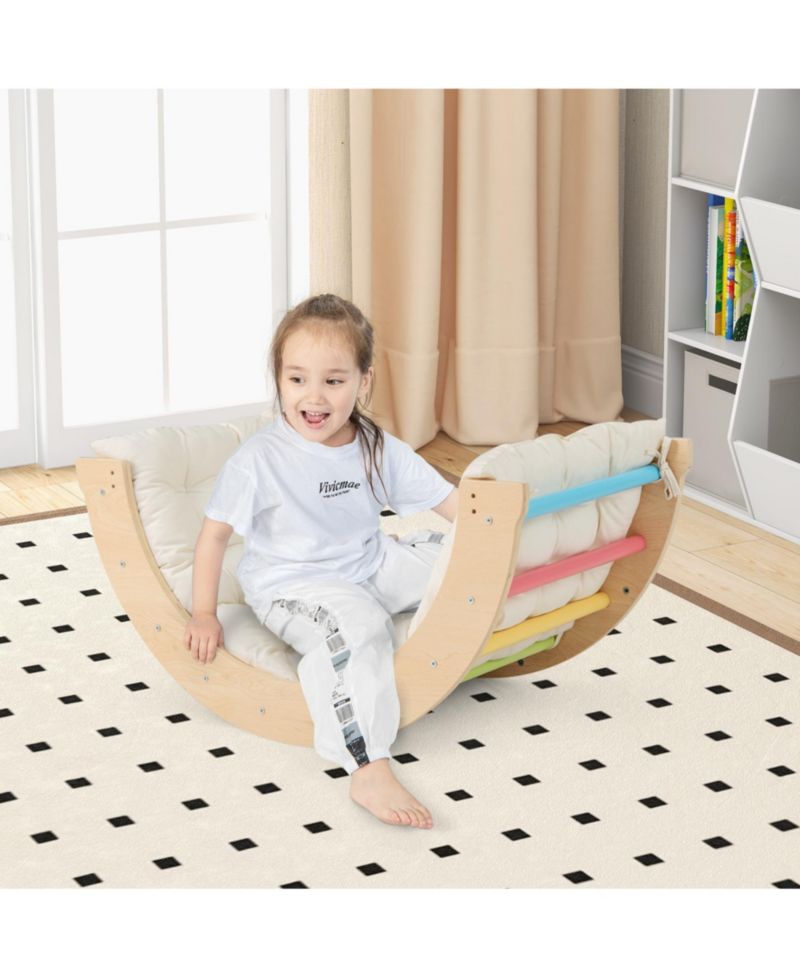 Wooden 6-in-1 Climbing Arch Playset