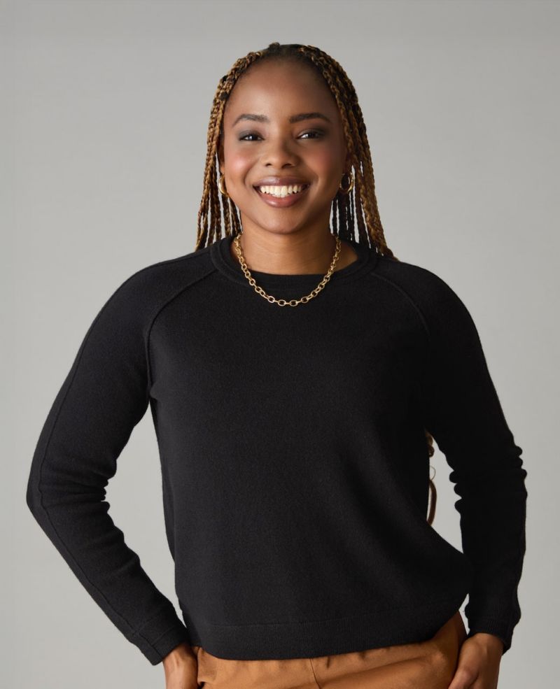 Women's Itch-Free Merino Wool Crewneck Sweater with Soft Liner