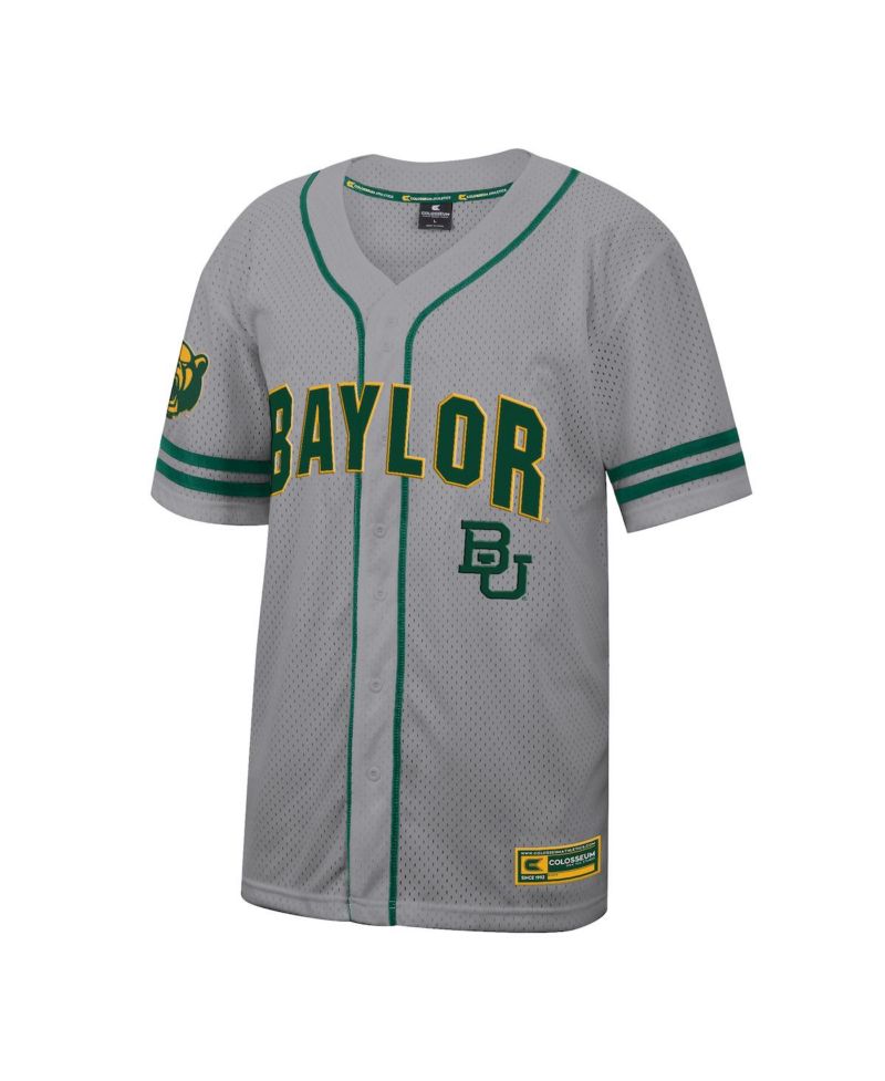 Men's Gray Baylor Bears Free Spirited Baseball Jersey