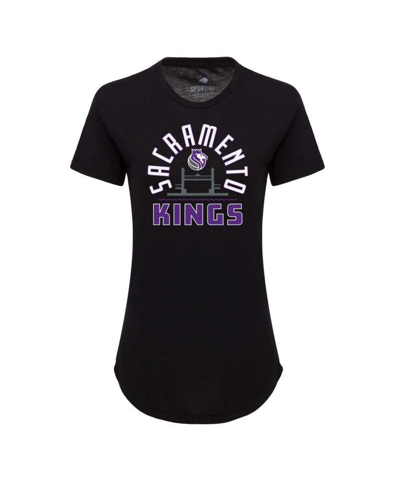 Women's Black Sacramento Kings Phoebe Super Soft Tri-Blend T-Shirt