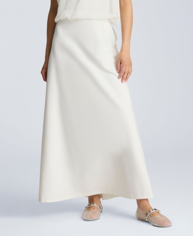 Women's Pull-On Bias Flared Maxi Skirt