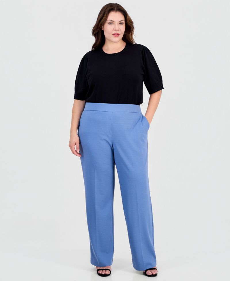 Plus Size Pull-On Slash Pocket Pants