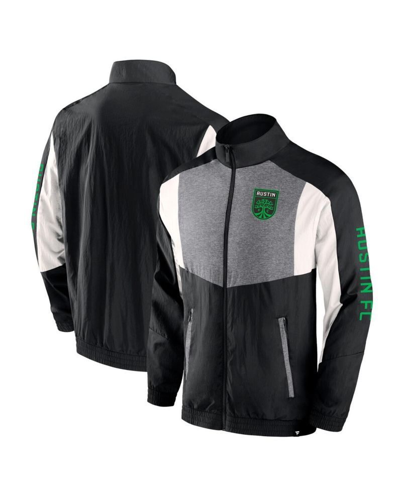 Men's Black Austin FC Net Goal Raglan Full-Zip Track Jacket