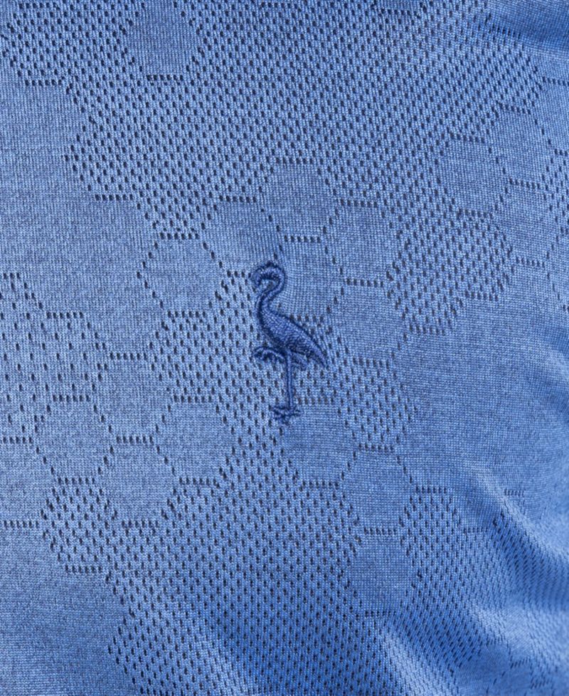 Men's Honeycomb Jacquard Textured Performance Polo