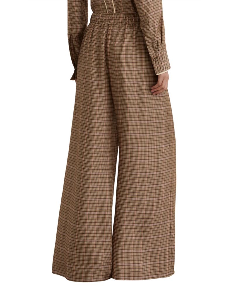 Petite Check Wide-Leg Pants