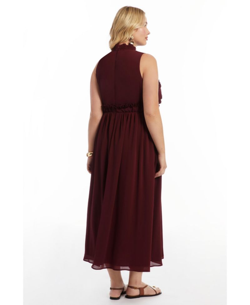 Women's Ruffle Detail Maxi Dress