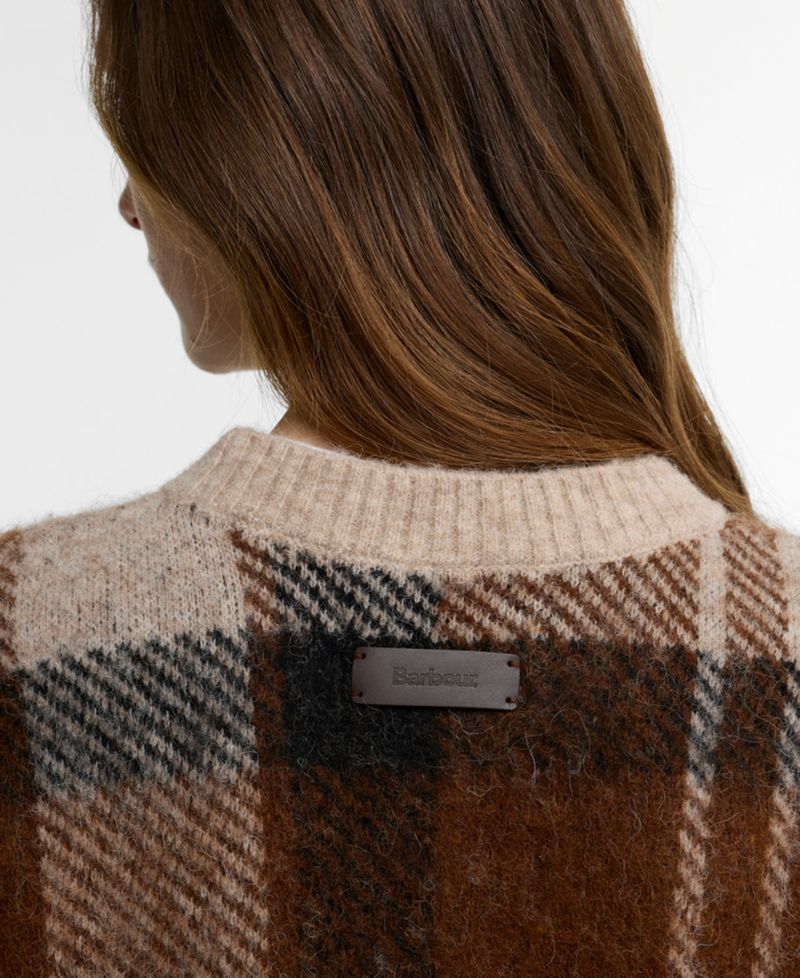 Women's Glendyn Tartan Alpaca-Blend Crewneck Sweater
