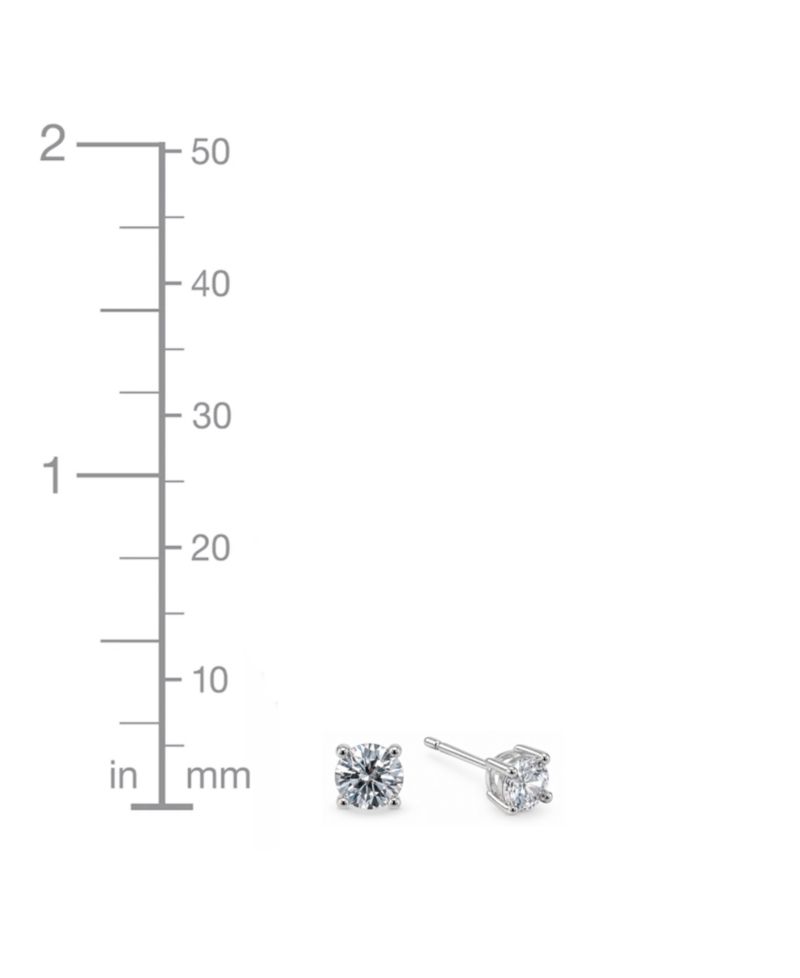 3-Pc. Set Cubic Zirconia, Hammered-Look and Crystal Ball Stud Earrings in Silver-Plate