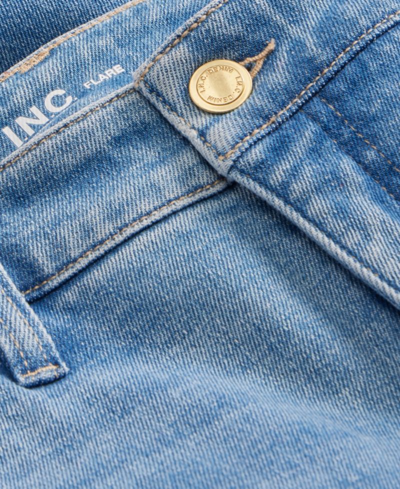 Petite High-Rise Flare-Leg Jeans