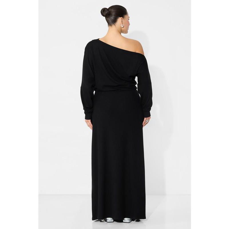 Women's Amia One-Shoulder Gathered-Waist Jersey Evening Gown