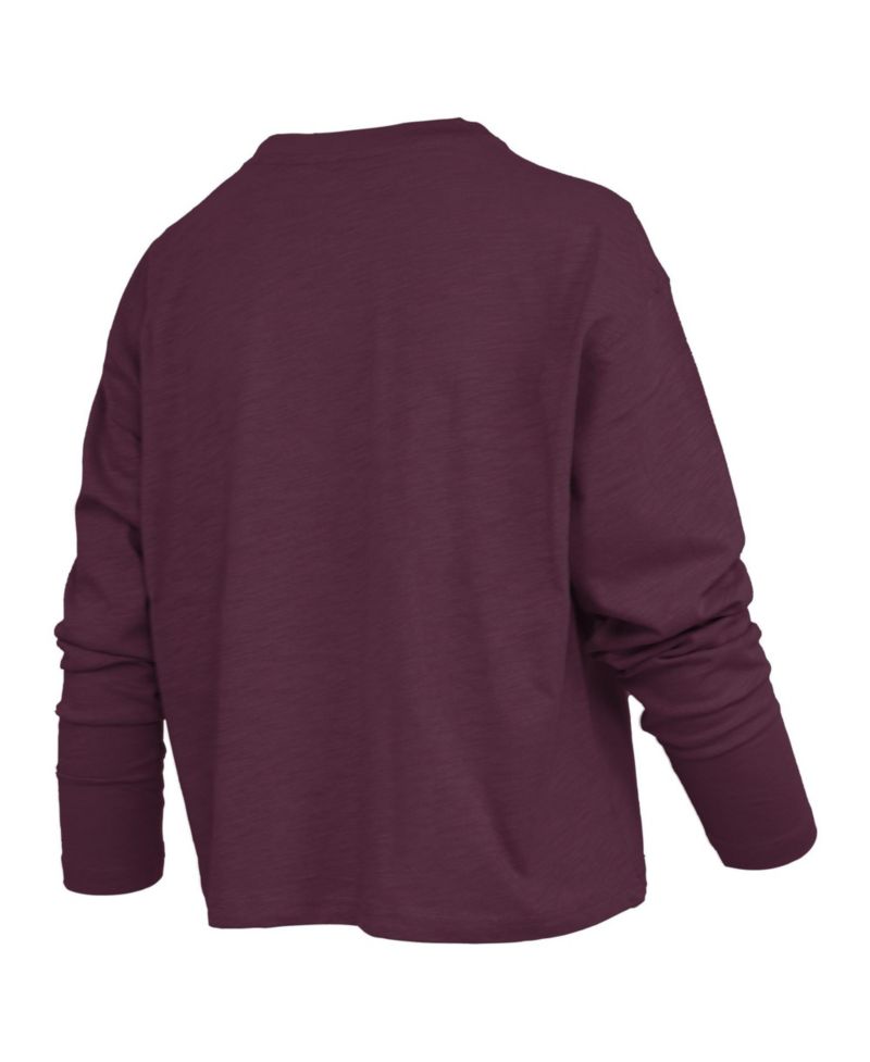Women's Texas A&M Aggies Motley Boxy Long-Sleeve Burnout T-Shirt