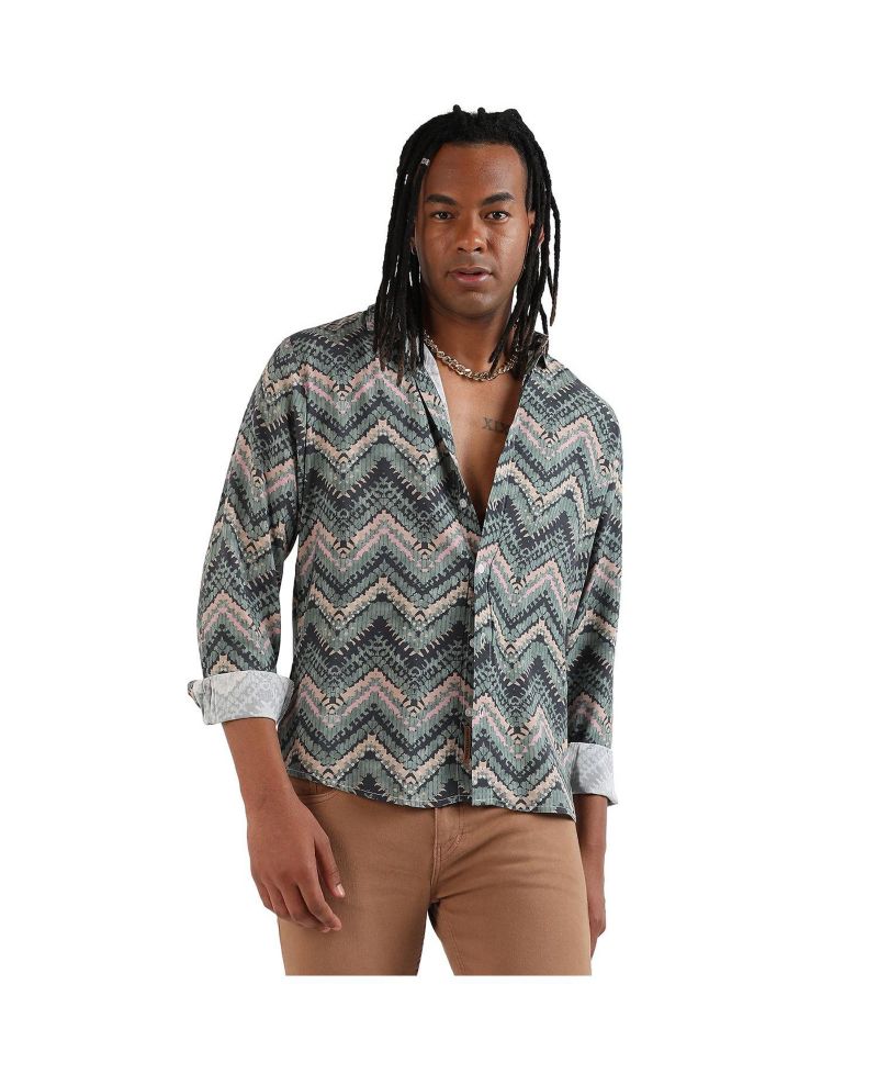 Men's Abstract Zig Zag Shirt