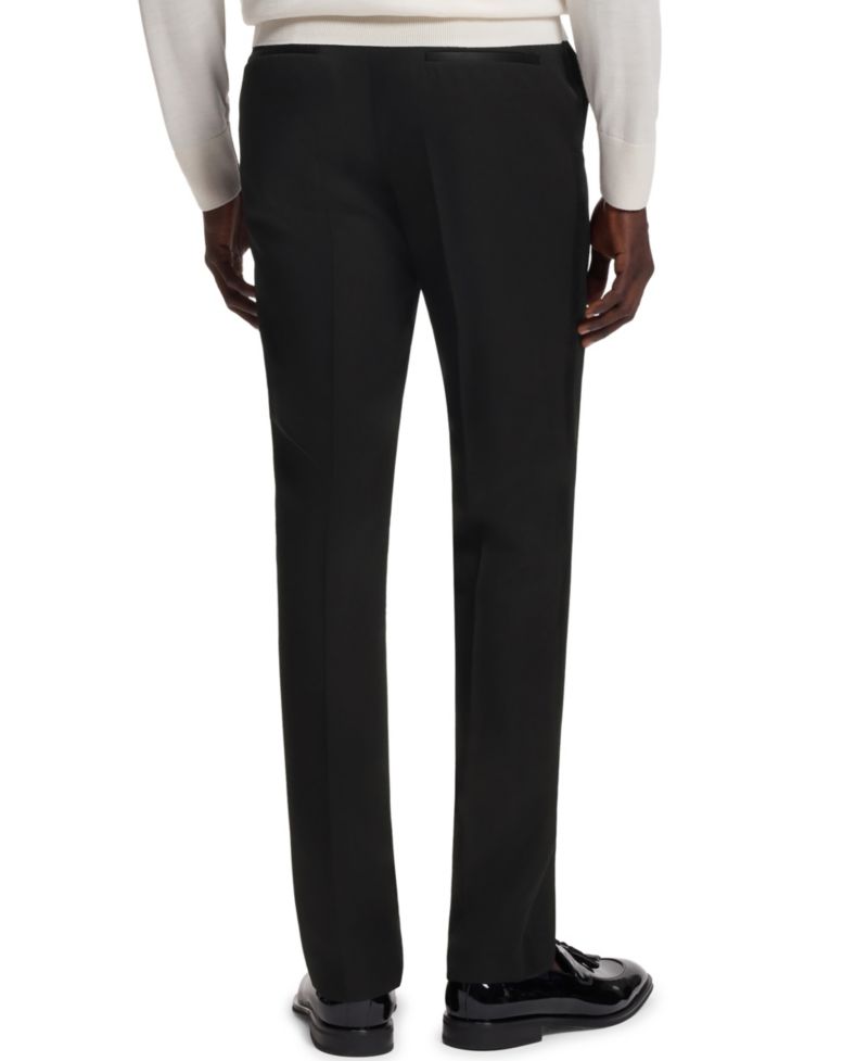 BOSS by Men's Wool Slim-Fit Tuxedo Pants