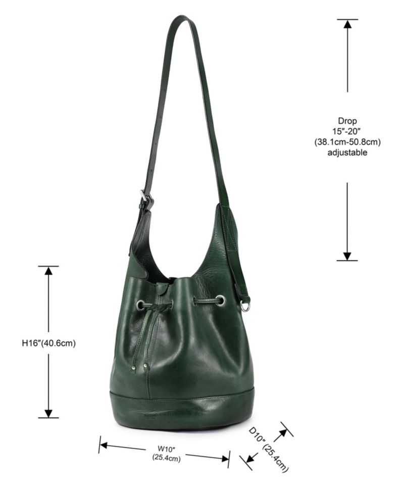 Lily Large Leather Shoulder Bucket Bag