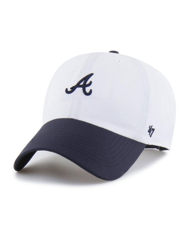 Men's White/Navy Atlanta Braves Vista Mini Clean Up Brrr Adjustable Hat