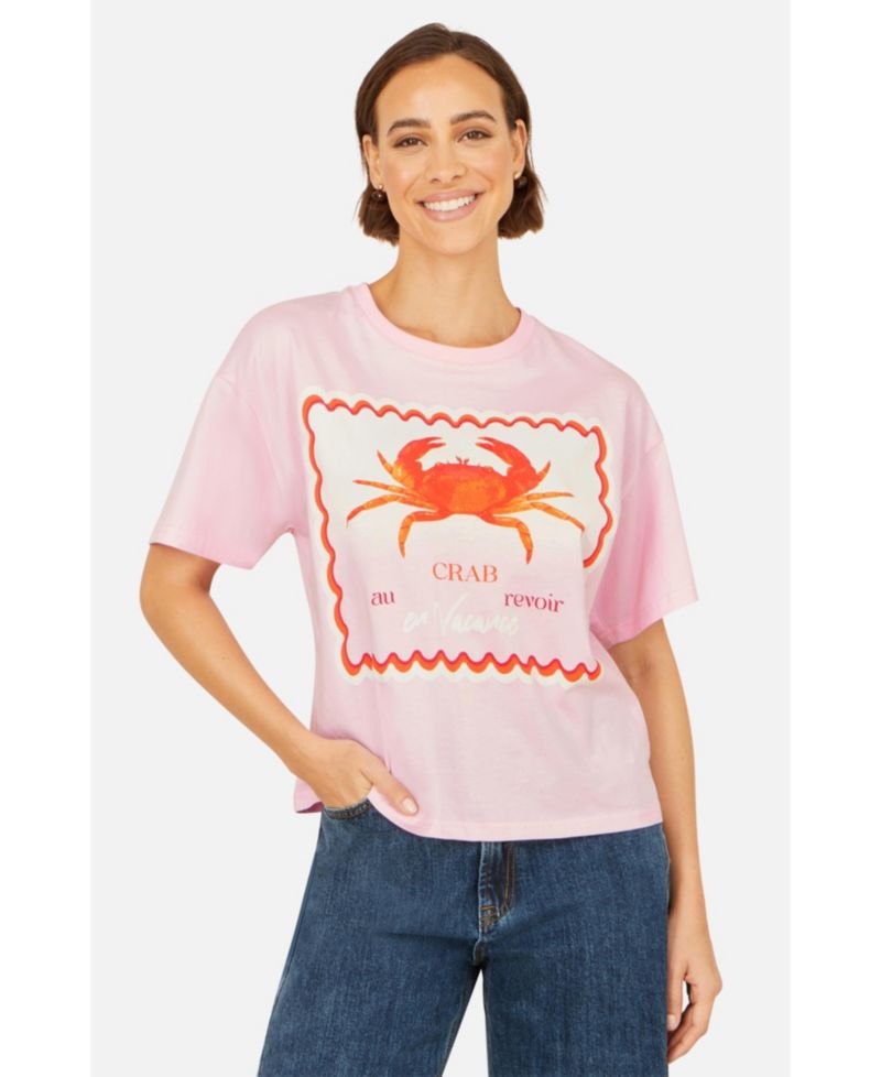 Women's Crab Vacation Print T-Shirt