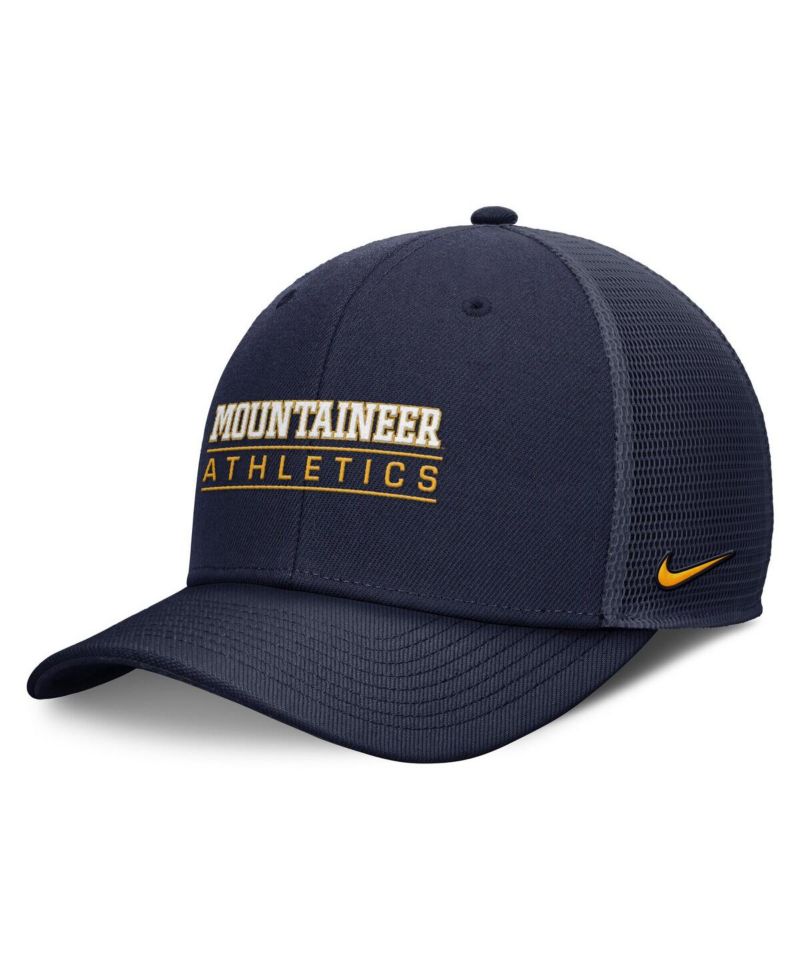 Men's Navy West Virginia Mountaineers Rise Adjustable Hat