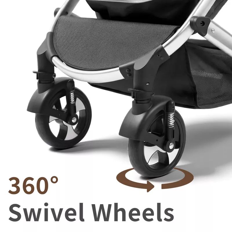 Cozi 2 Convertible Baby Stroller, Folding High Landscape Design with Adjustable Canopy and Diaper Bag