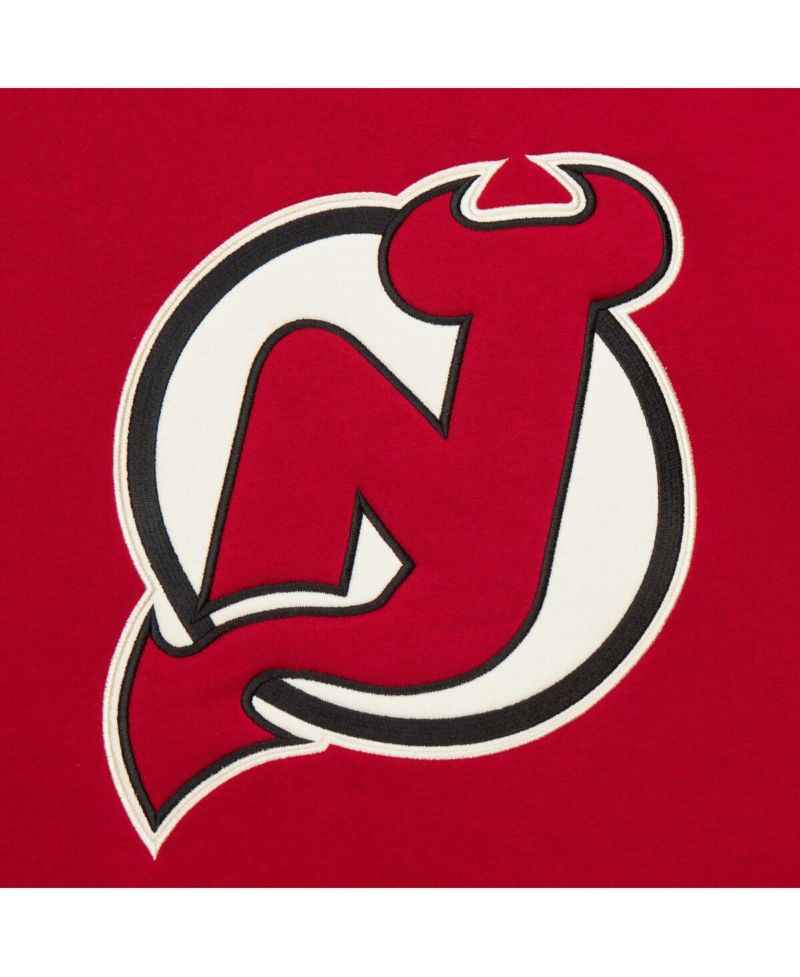 Men's Red New Jersey Devils Heritage Lace-Up Pullover Sweatshirt