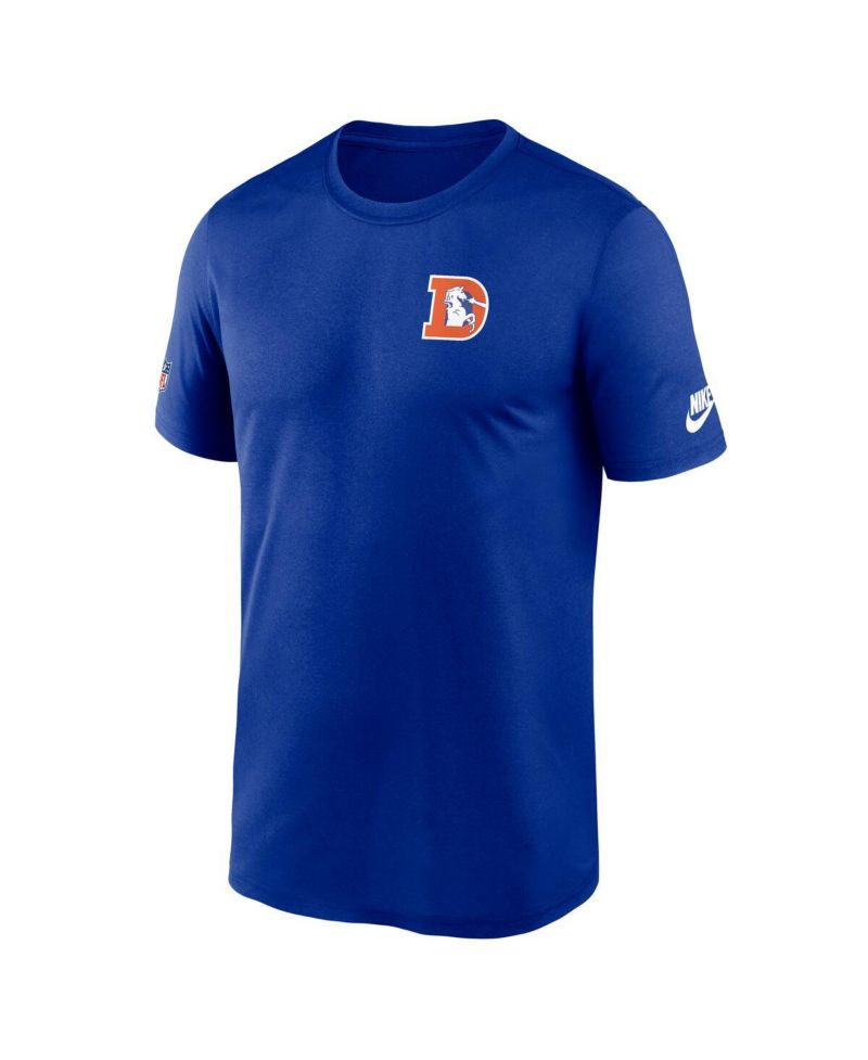 Men's Royal Denver Broncos Sideline Alt Pack Small Logo Legend Performance T-Shirt