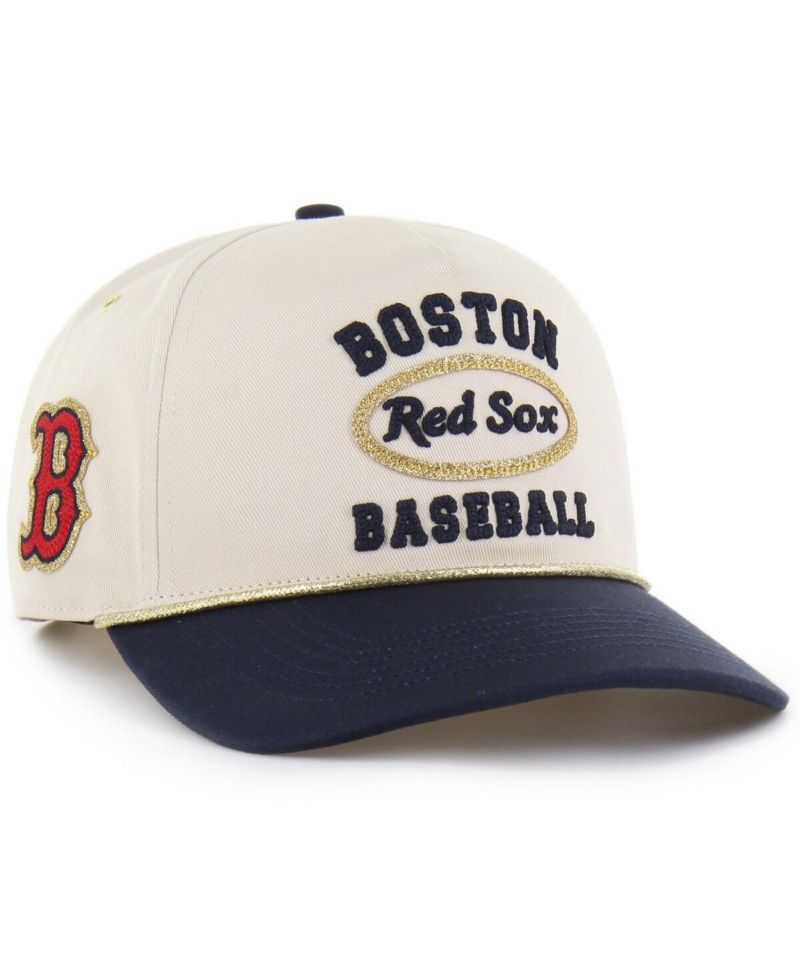 Stoney Clover Lane X Men's Natural/Navy Boston Red Sox Glitter Rope Hitch Adjustable Hat