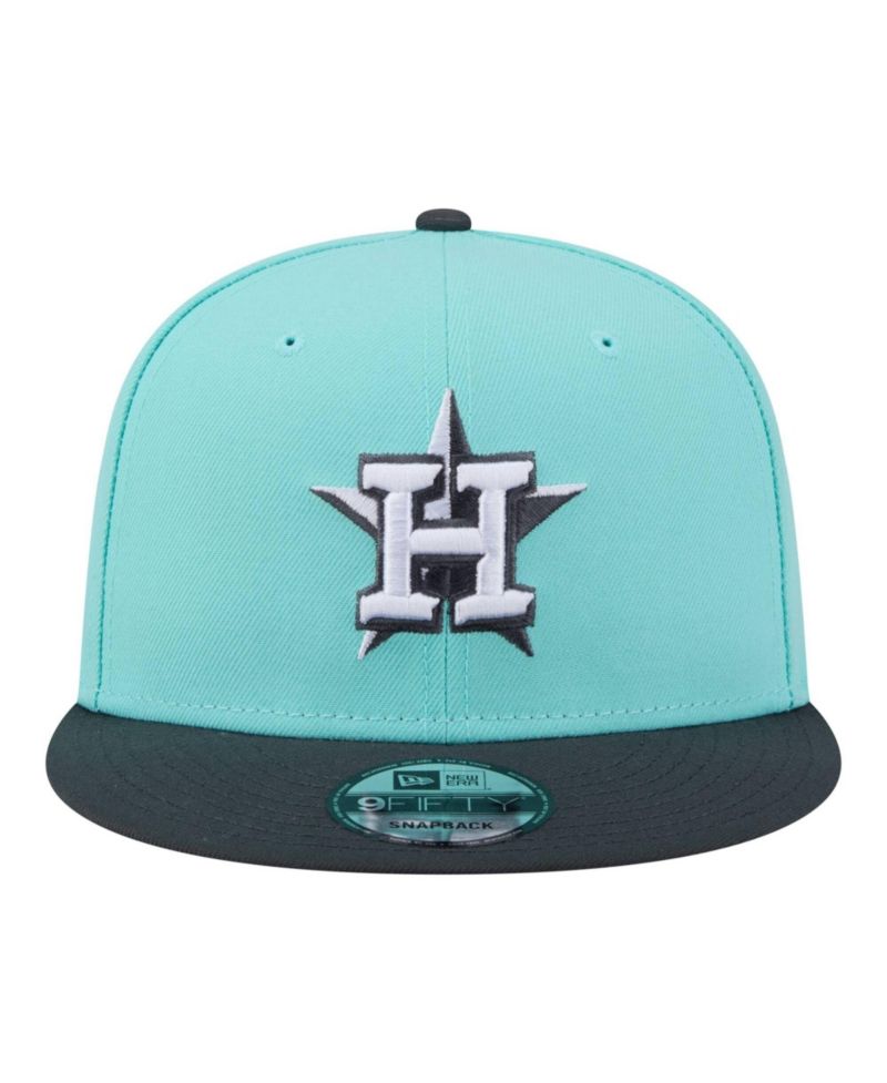 Men's Turquoise/Charcoal Houston Astros Two-Tone Color Pack 9FIFTY Snapback Hat