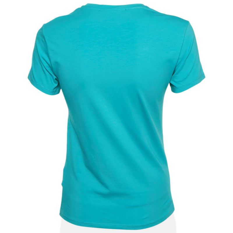 Women's Blue Logo Print Jersey T-Shirt