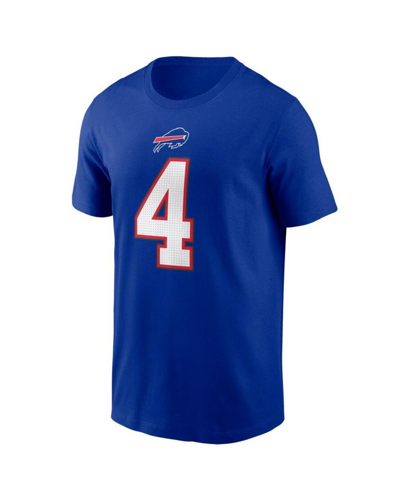 Men's James Cook Royal Buffalo Bills Name & Number T-Shirt