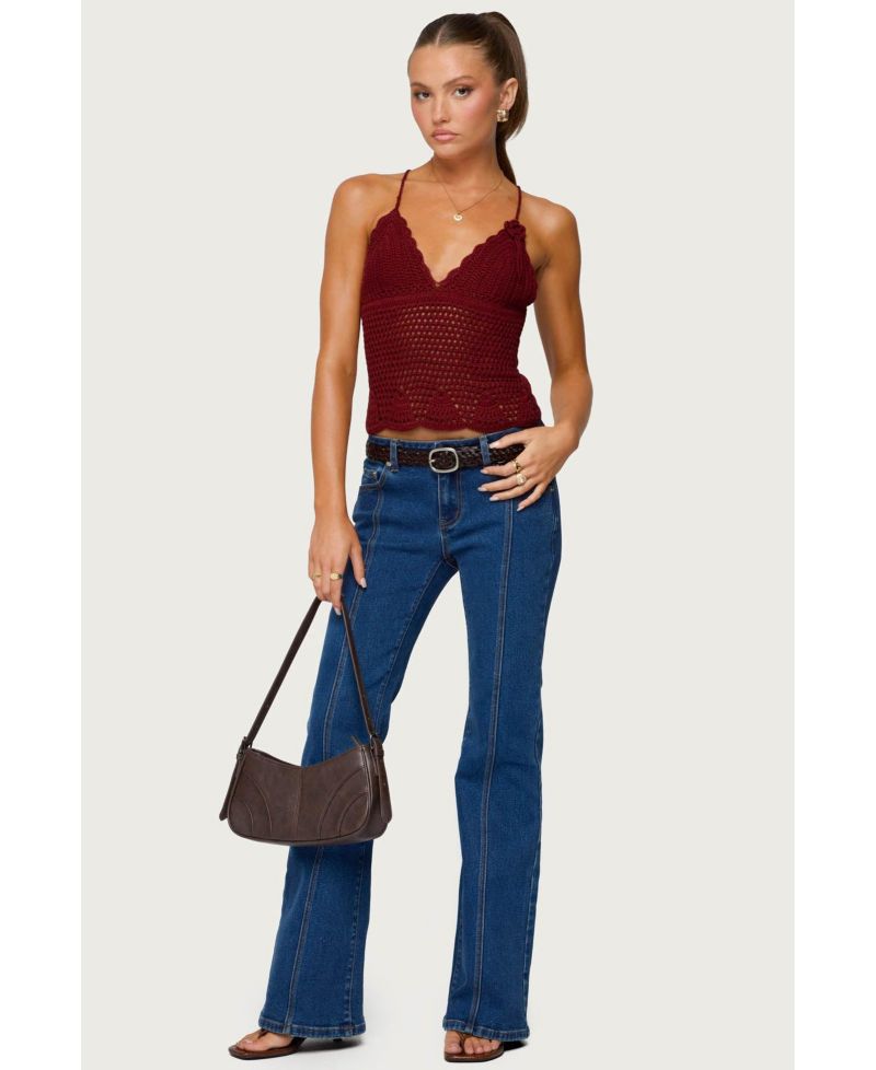 Women's Starrie Panel Stitch Low Rise Jeans