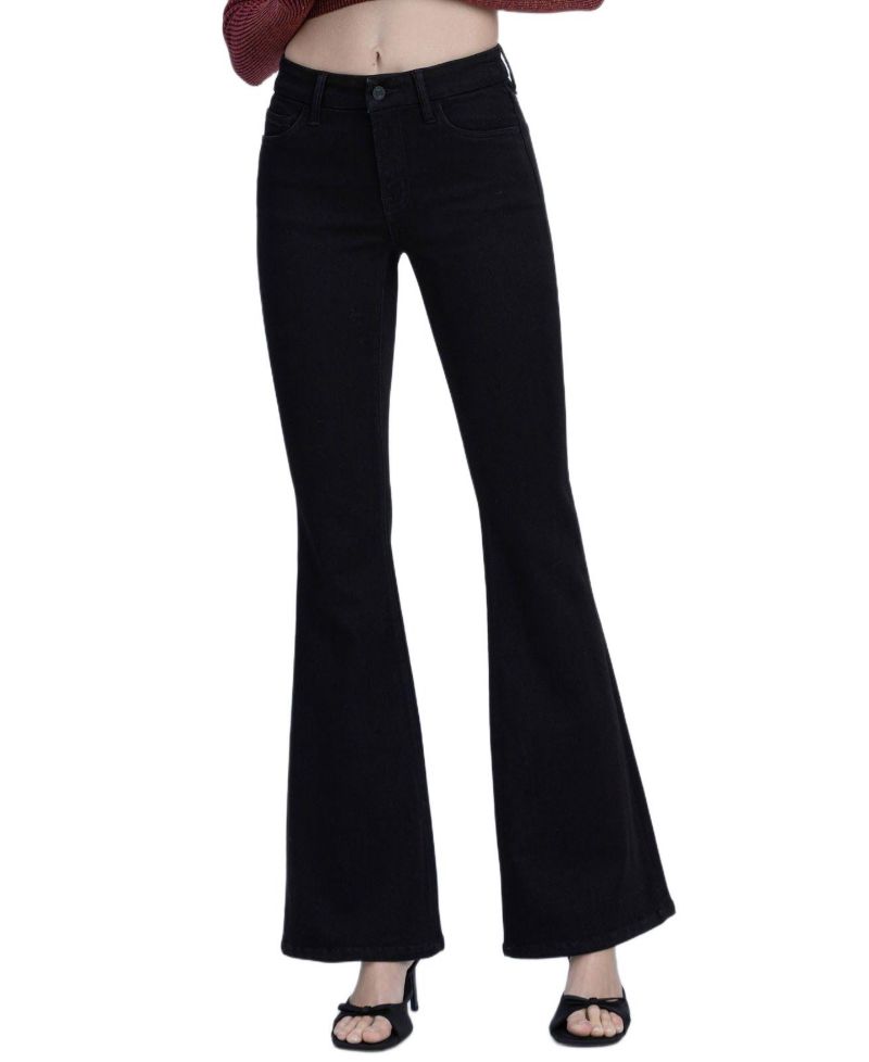 Women's Mid Rise Seamless Waistband Flare Jeans