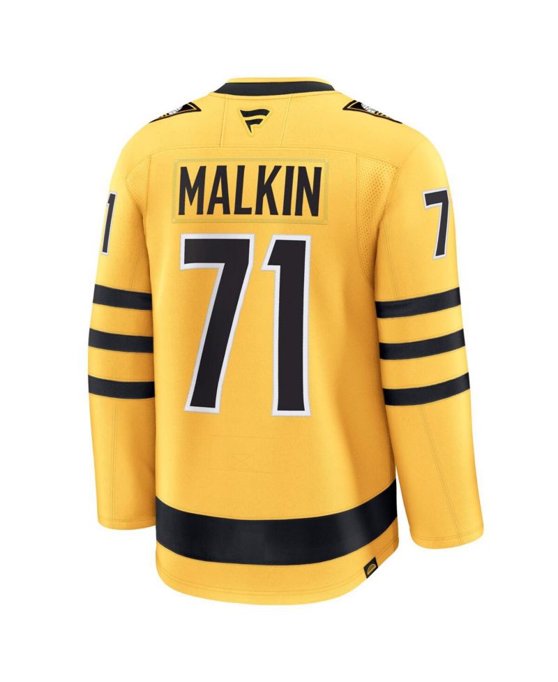 Men's Evgeni Malkin Gold Pittsburgh Penguins Alternate Premium Player Jersey
